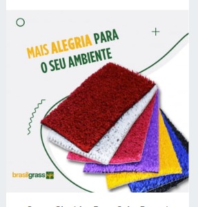 Grama Sintética BrassColor Decor | Rolo 2m de Largura