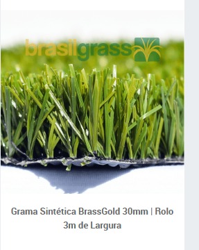 Grama Sintética BrassGold 30mm | Rolo 3m de Largura