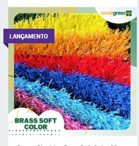Grama Sintética BrassSoft Color 20mm | Rolo 1,5m Largura